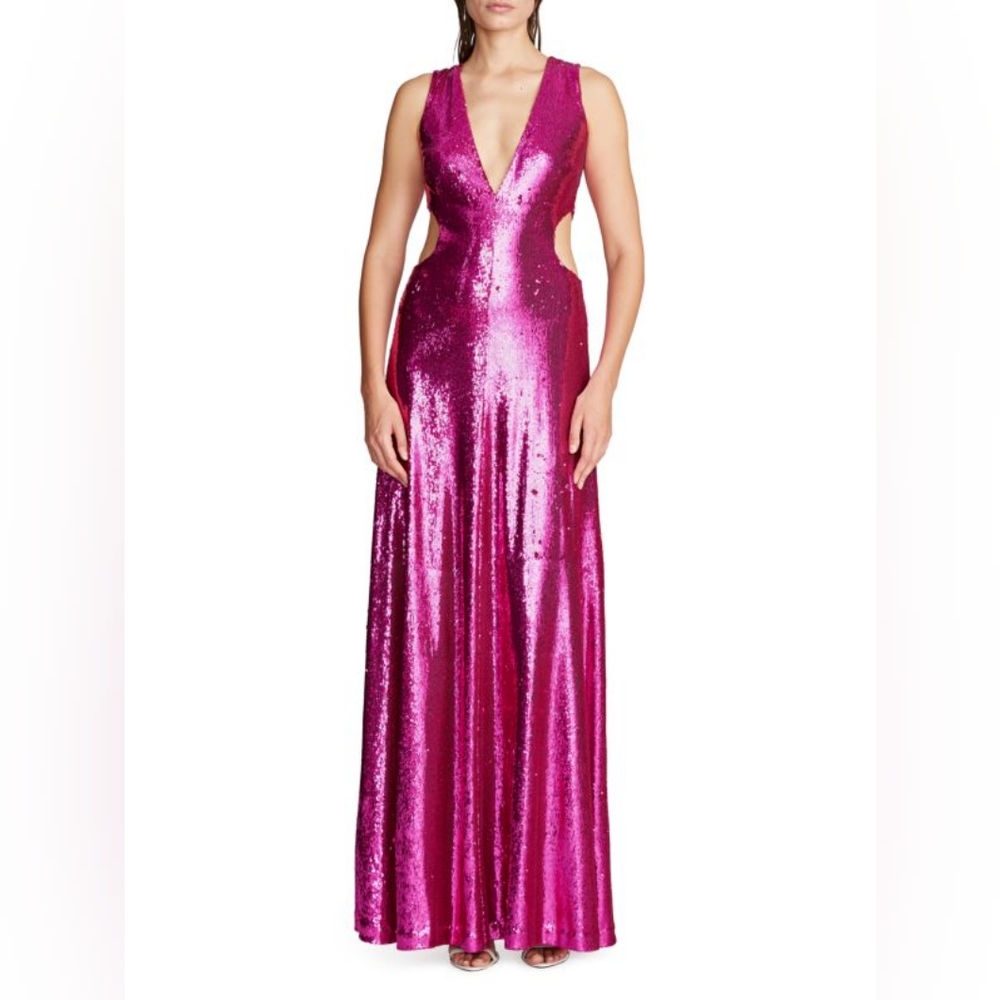 HALSTON Natalia Sequined Gown Size 4